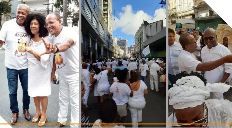 [Cultura e fé: 22ª Caminhada Azoany toma conta das ruas de Salvador ]