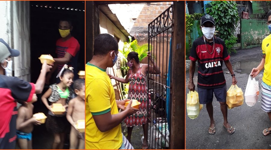 [Movimento Solidário distribui cerca de 50 pratos de comida para moradores da Vila Ruy Barbosa]