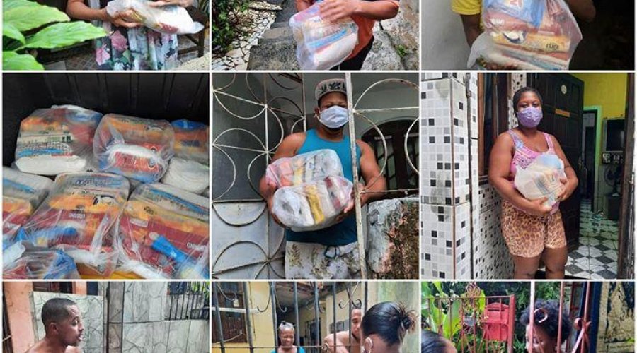 [Movimento Solidário continua atuando em Salvador; grupo de voluntários doaram 50 cestas básicas ]