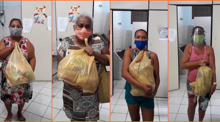 [Ação em parceria entrega cestas básicas a famílias do Vila Ruy Barbosa durante pandemia]