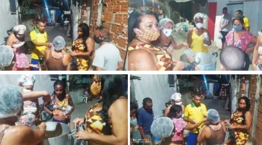 [Sopão Solidário: União Santa Cruz distribuiu mais de 100 sopas para moradores do Pé Preto, no Nordeste de Amaralina]