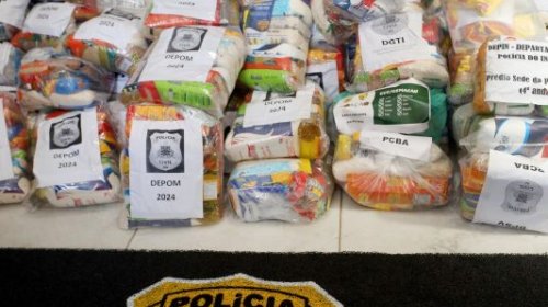 [Bahia Sem Fome recebe doação de cinco toneladas de alimentos da Polícia Civil]
