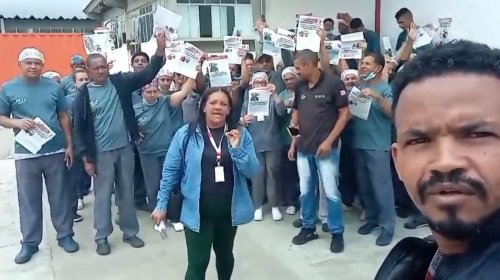 [Profissionais da higienização protestam no Hospital de Vitória da Conquista contra descontos de plantões e sobrecarga de trabalho]