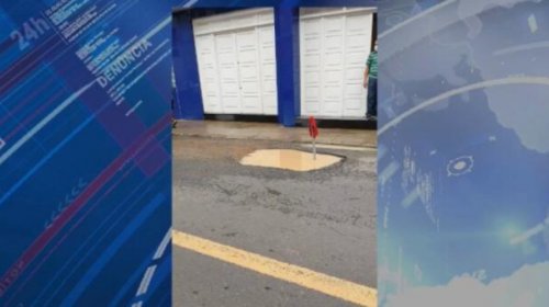 [Denúncia: EMBASA não finaliza serviço e cratera abre em rua de Pernambués]
