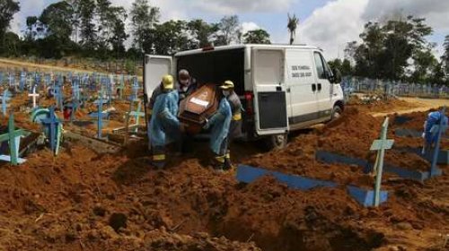 [Brasil tem 1.111 mortes em 24h, diz consórcio; média móvel volta a bater recorde]