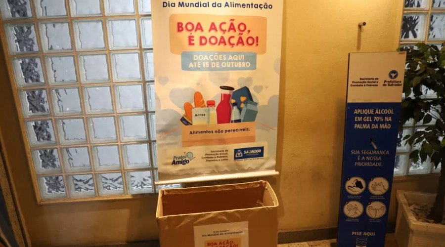 [Secretaria de Promoção Social e Combate à Pobreza realiza campanha de arrecadação de alimentos em Salvador]